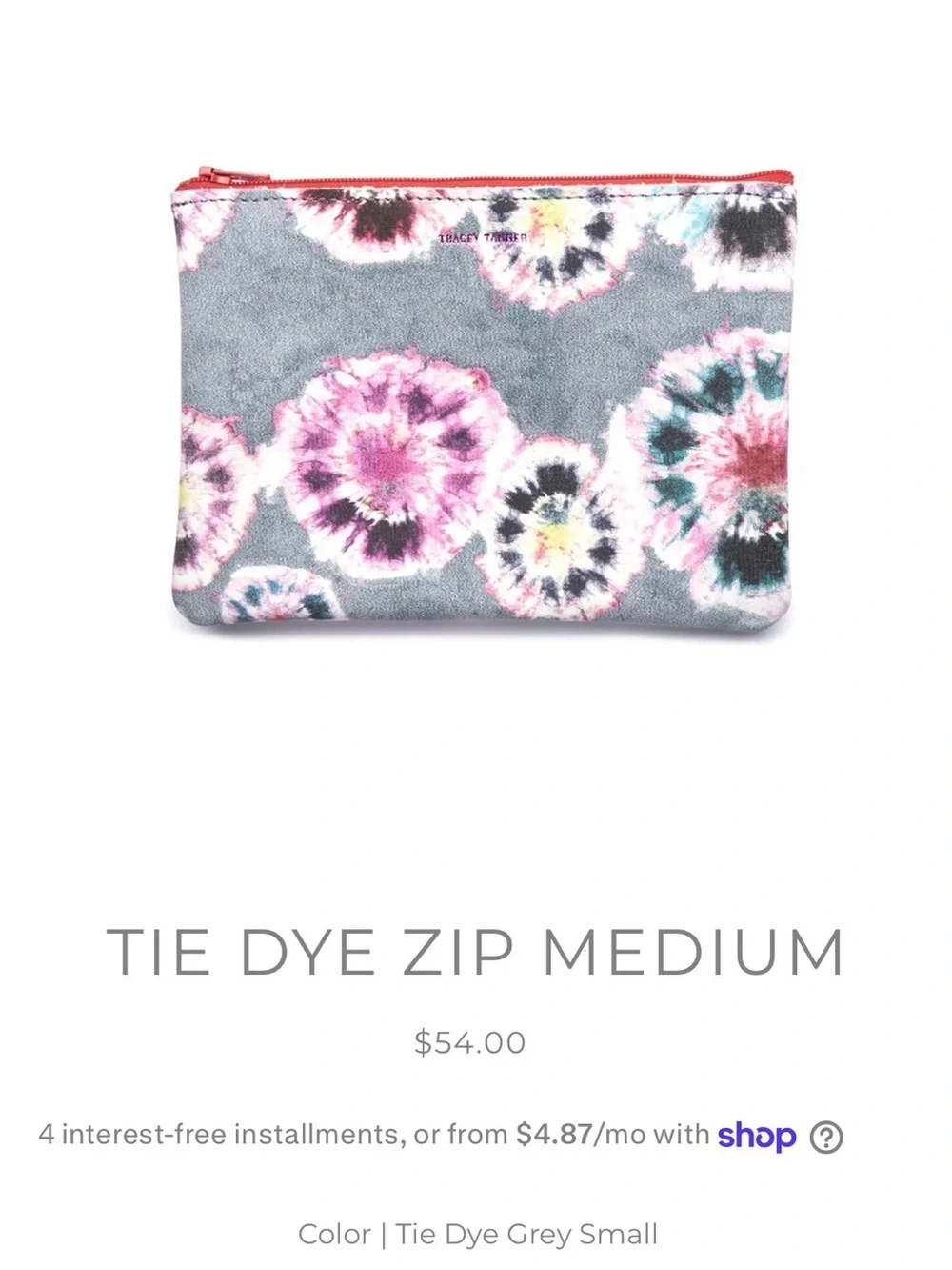 Tracey Tanner Dye Leather Zip Pouch